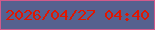 文字の大きさ：3、枠の色：d25a8b、背景の色：56618f、文字の色：e01601 無料ブログパーツのブログ時計