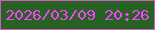 文字の大きさ：3、枠の色：d25bc2、背景の色：266221、文字の色：fa40fe 無料ブログパーツのブログ時計