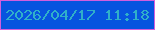 文字の大きさ：1、枠の色：d25edd、背景の色：0754df、文字の色：30b0c9 無料ブログパーツのブログ時計