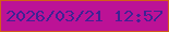 文字の大きさ：2、枠の色：d25f17、背景の色：bc1296、文字の色：3f2294 無料ブログパーツのブログ時計