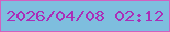 文字の大きさ：4、枠の色：d260c0、背景の色：7ebede、文字の色：aa2eb8 無料ブログパーツのブログ時計