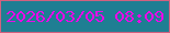 文字の大きさ：2、枠の色：d2617f、背景の色：1f7e93、文字の色：eb08e9 無料ブログパーツのブログ時計