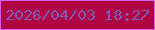 文字の大きさ：2、枠の色：d262f6、背景の色：b10442、文字の色：8159b6 無料ブログパーツのブログ時計