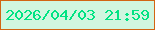 文字の大きさ：2、枠の色：d26513、背景の色：d1f6df、文字の色：00e383 無料ブログパーツのブログ時計