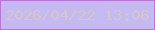 文字の大きさ：1、枠の色：d265e2、背景の色：c4baf2、文字の色：dac4cb 無料ブログパーツのブログ時計
