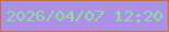 文字の大きさ：2、枠の色：d2683f、背景の色：aa91e4、文字の色：95dca2 無料ブログパーツのブログ時計