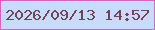 文字の大きさ：3、枠の色：d268c1、背景の色：c9dbfa、文字の色：754453 無料ブログパーツのブログ時計
