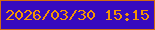 文字の大きさ：4、枠の色：d26a10、背景の色：370abe、文字の色：f49502 無料ブログパーツのブログ時計