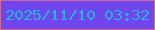 文字の大きさ：1、枠の色：d26b93、背景の色：6f46ed、文字の色：24b7e5 無料ブログパーツのブログ時計