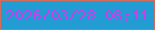 文字の大きさ：5、枠の色：d26d5d、背景の色：229dd4、文字の色：c83dee 無料ブログパーツのブログ時計