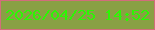 文字の大きさ：5、枠の色：d26d7b、背景の色：89a044、文字の色：2cf604 無料ブログパーツのブログ時計