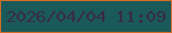 文字の大きさ：2、枠の色：d26e29、背景の色：1a5a5b、文字の色：382b48 無料ブログパーツのブログ時計
