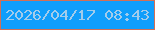 文字の大きさ：2、枠の色：d26f55、背景の色：109efb、文字の色：a3cceb 無料ブログパーツのブログ時計