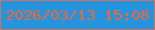 文字の大きさ：2、枠の色：d2705f、背景の色：2594de、文字の色：f56630 無料ブログパーツのブログ時計