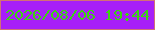 文字の大きさ：5、枠の色：d27076、背景の色：a71ff8、文字の色：3bd312 無料ブログパーツのブログ時計