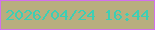 文字の大きさ：5、枠の色：d270ed、背景の色：b8ae7f、文字の色：3ccfb5 無料ブログパーツのブログ時計