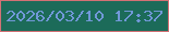 文字の大きさ：2、枠の色：d27175、背景の色：1c6b59、文字の色：7198d8 無料ブログパーツのブログ時計