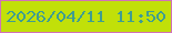 文字の大きさ：2、枠の色：d271b7、背景の色：c1e009、文字の色：3f9d91 無料ブログパーツのブログ時計