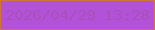 文字の大きさ：3、枠の色：d2733b、背景の色：b152d8、文字の色：a951b8 無料ブログパーツのブログ時計