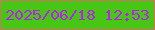 文字の大きさ：5、枠の色：d27362、背景の色：48c616、文字の色：ba20ed 無料ブログパーツのブログ時計