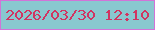 文字の大きさ：1、枠の色：d273d8、背景の色：89c8cf、文字の色：d13461 無料ブログパーツのブログ時計