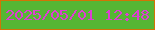 文字の大きさ：4、枠の色：d27405、背景の色：56b634、文字の色：de3ed3 無料ブログパーツのブログ時計