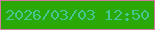 文字の大きさ：1、枠の色：d279a2、背景の色：2aa805、文字の色：45c590 無料ブログパーツのブログ時計
