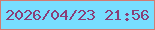 文字の大きさ：4、枠の色：d27b71、背景の色：77deff、文字の色：893e78 無料ブログパーツのブログ時計