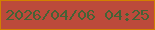 文字の大きさ：5、枠の色：d28000、背景の色：bc4a3b、文字の色：456236 無料ブログパーツのブログ時計