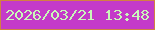 文字の大きさ：4、枠の色：d28042、背景の色：c43ac9、文字の色：c9f8b9 無料ブログパーツのブログ時計