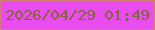 文字の大きさ：3、枠の色：d2806d、背景の色：e94cef、文字の色：87613e 無料ブログパーツのブログ時計