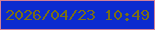 文字の大きさ：3、枠の色：d28099、背景の色：0c2bcf、文字の色：7a6e16 無料ブログパーツのブログ時計