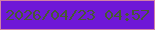 文字の大きさ：5、枠の色：d280a7、背景の色：6f17d7、文字の色：475936 無料ブログパーツのブログ時計