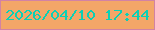 文字の大きさ：4、枠の色：d282a4、背景の色：f3a668、文字の色：0ad0b6 無料ブログパーツのブログ時計