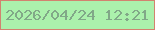 文字の大きさ：4、枠の色：d2836f、背景の色：abf1ac、文字の色：81a888 無料ブログパーツのブログ時計