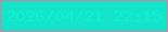 文字の大きさ：4、枠の色：d283a3、背景の色：13e4ca、文字の色：0ef0cf 無料ブログパーツのブログ時計