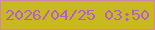 文字の大きさ：1、枠の色：d286af、背景の色：c8b91e、文字の色：b35ecd 無料ブログパーツのブログ時計