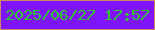 文字の大きさ：5、枠の色：d28867、背景の色：7e15fc、文字の色：2ec92e 無料ブログパーツのブログ時計