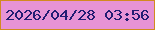 文字の大きさ：3、枠の色：d28a20、背景の色：e793d6、文字の色：231d73 無料ブログパーツのブログ時計