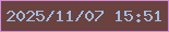 文字の大きさ：5、枠の色：d28bd8、背景の色：6a423f、文字の色：a3bde1 無料ブログパーツのブログ時計