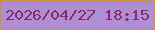 文字の大きさ：4、枠の色：d28e38、背景の色：ad8ed3、文字の色：8c2a6e 無料ブログパーツのブログ時計