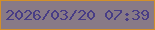 文字の大きさ：5、枠の色：d28f2a、背景の色：887a87、文字の色：483d85 無料ブログパーツのブログ時計
