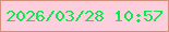 文字の大きさ：3、枠の色：d28f7e、背景の色：fdcfdd、文字の色：0ae74f 無料ブログパーツのブログ時計