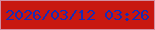 文字の大きさ：5、枠の色：d28fa1、背景の色：c81710、文字の色：172cb5 無料ブログパーツのブログ時計