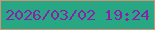 文字の大きさ：4、枠の色：d29474、背景の色：28a784、文字の色：8723a6 無料ブログパーツのブログ時計