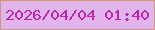 文字の大きさ：1、枠の色：d2957e、背景の色：e1b5eb、文字の色：b926a7 無料ブログパーツのブログ時計