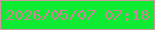 文字の大きさ：4、枠の色：d296a0、背景の色：0eeb32、文字の色：d08299 無料ブログパーツのブログ時計