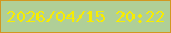 文字の大きさ：1、枠の色：d29720、背景の色：b0cf97、文字の色：f6ec04 無料ブログパーツのブログ時計