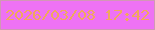 文字の大きさ：3、枠の色：d297b5、背景の色：ee72f4、文字の色：f0a85d 無料ブログパーツのブログ時計