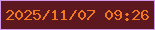 文字の大きさ：1、枠の色：d298e9、背景の色：5d171f、文字の色：f2771e 無料ブログパーツのブログ時計